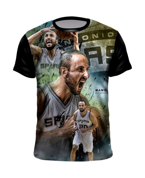 REMERA MANU GINOBILLI SPURS - Imagen 1